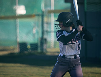 Rylie Patterson eyeing down the pitcher.