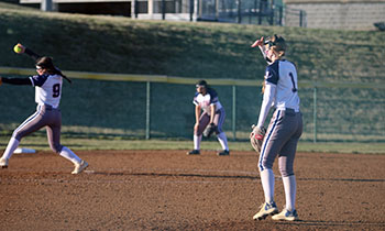 Bella Jones ready to catch a hit.