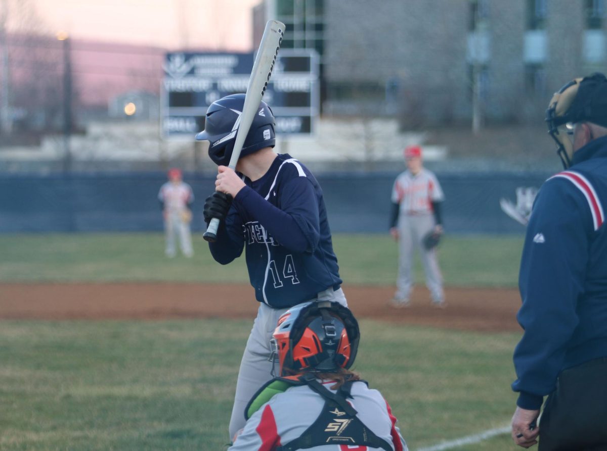 Sophomore Shea Gibson waits for the pitch.