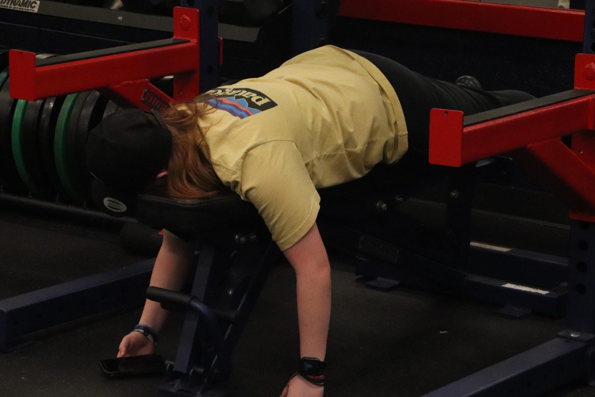 Ava Colley is a sophomore here at HHS. While she is currently the goalie for the varsity soccer team, she works to build strength for the upcoming football season. She works hard and dedicates herself to working out everyday. “I'm in a sport every season, so I have to stay in shape and weight training helps with that,” said Colley.
