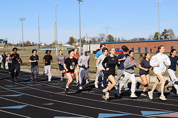 Second/ final lap in the warmups.