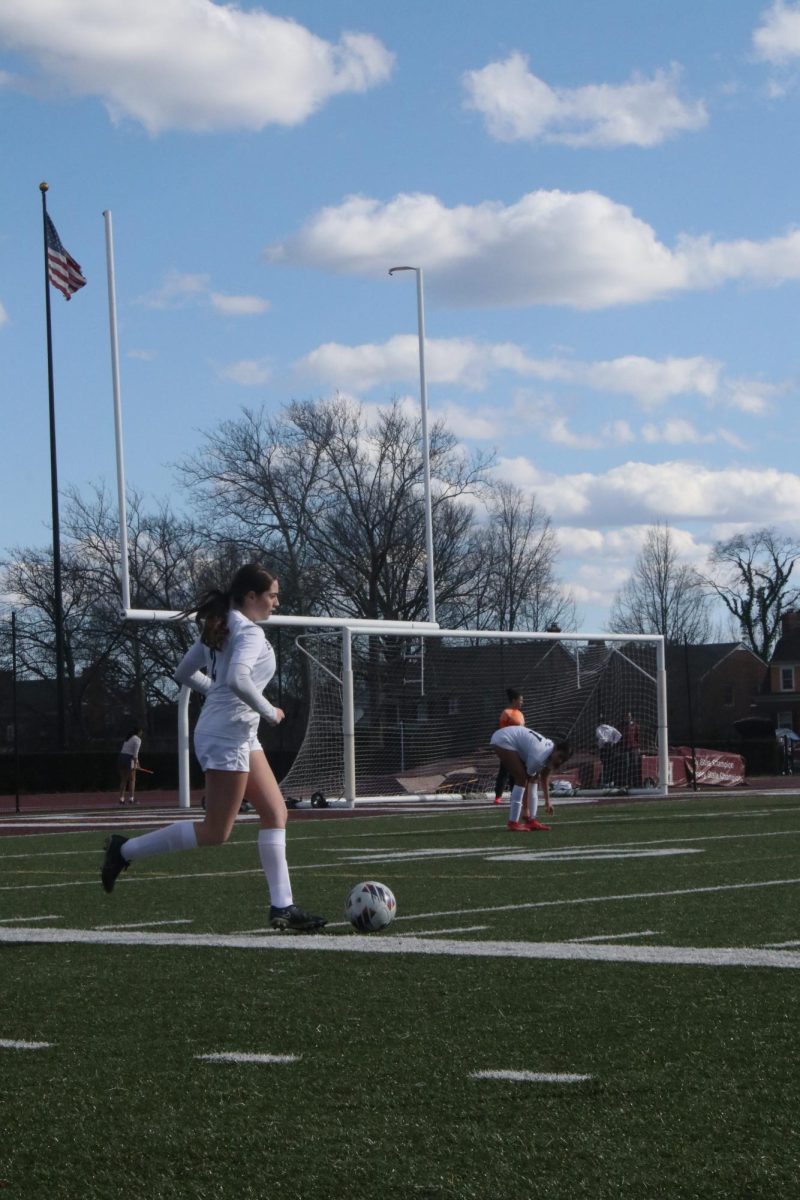 Grace Tysinger ready to kick the ball