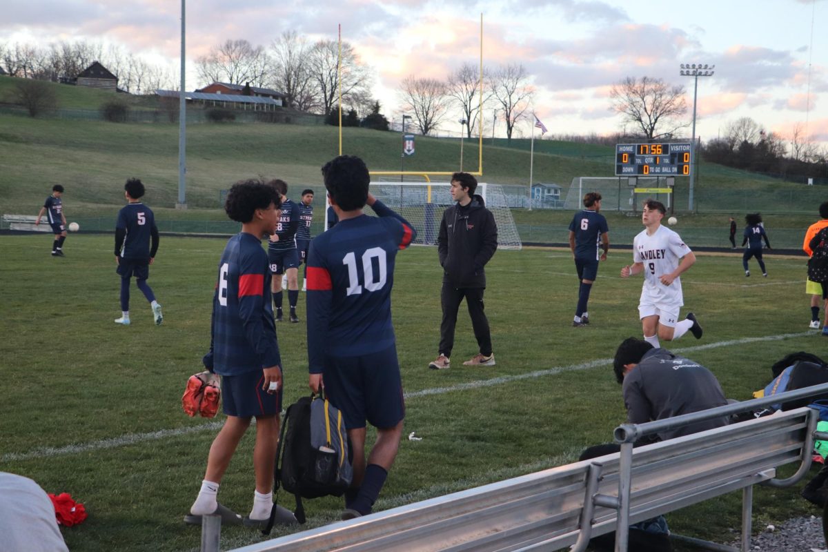 Players after the game was over.