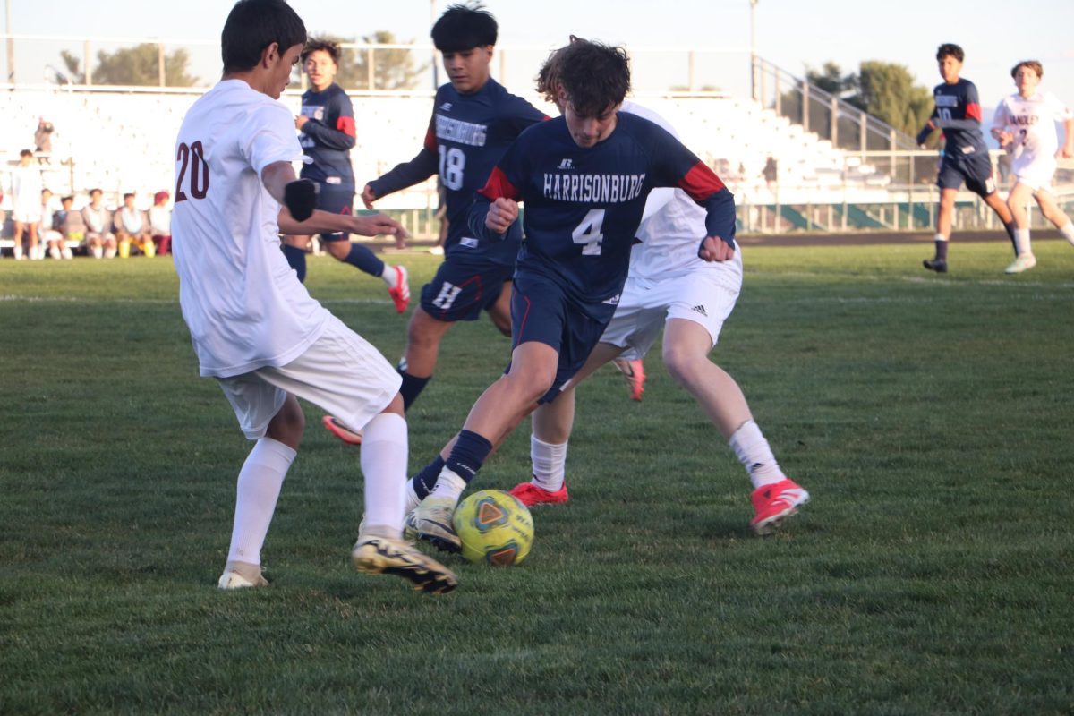 Silas Long Defending the ball.