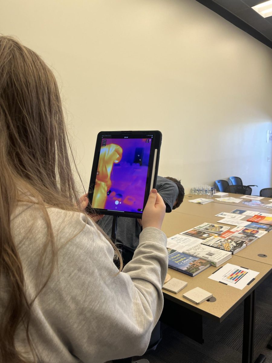 Students testing products demonstrated by teacher