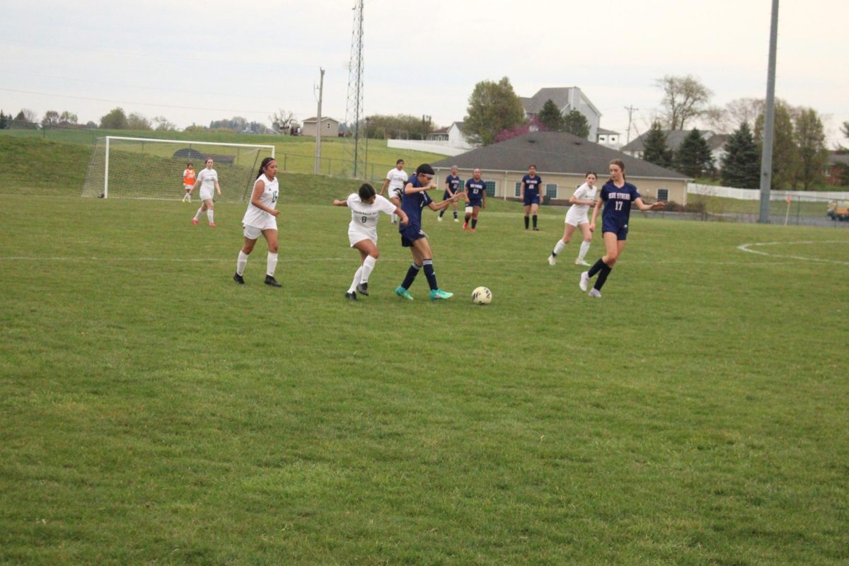 Streaks protecting the ball.
