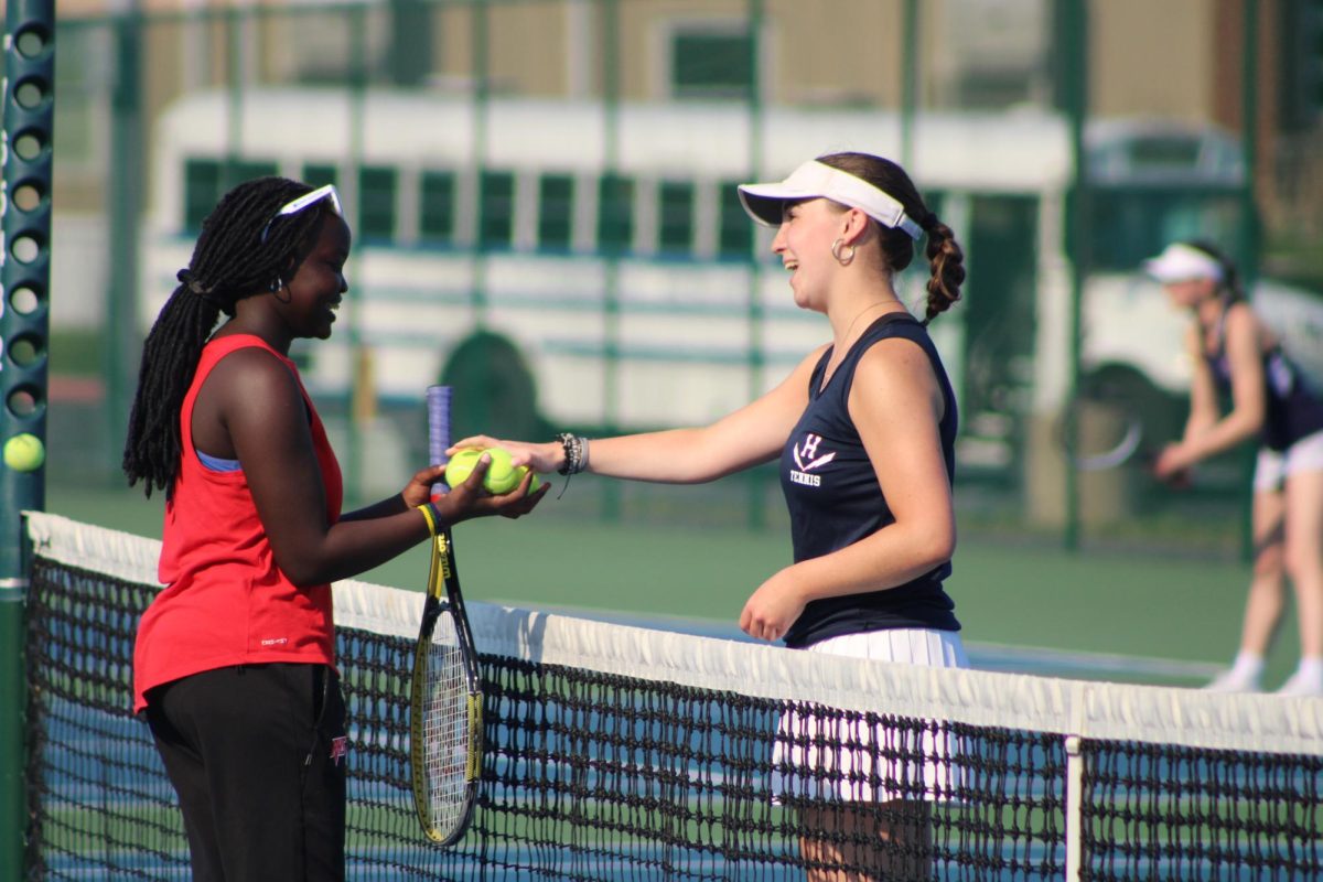 Girls tennis plays against Rocktown Raptors