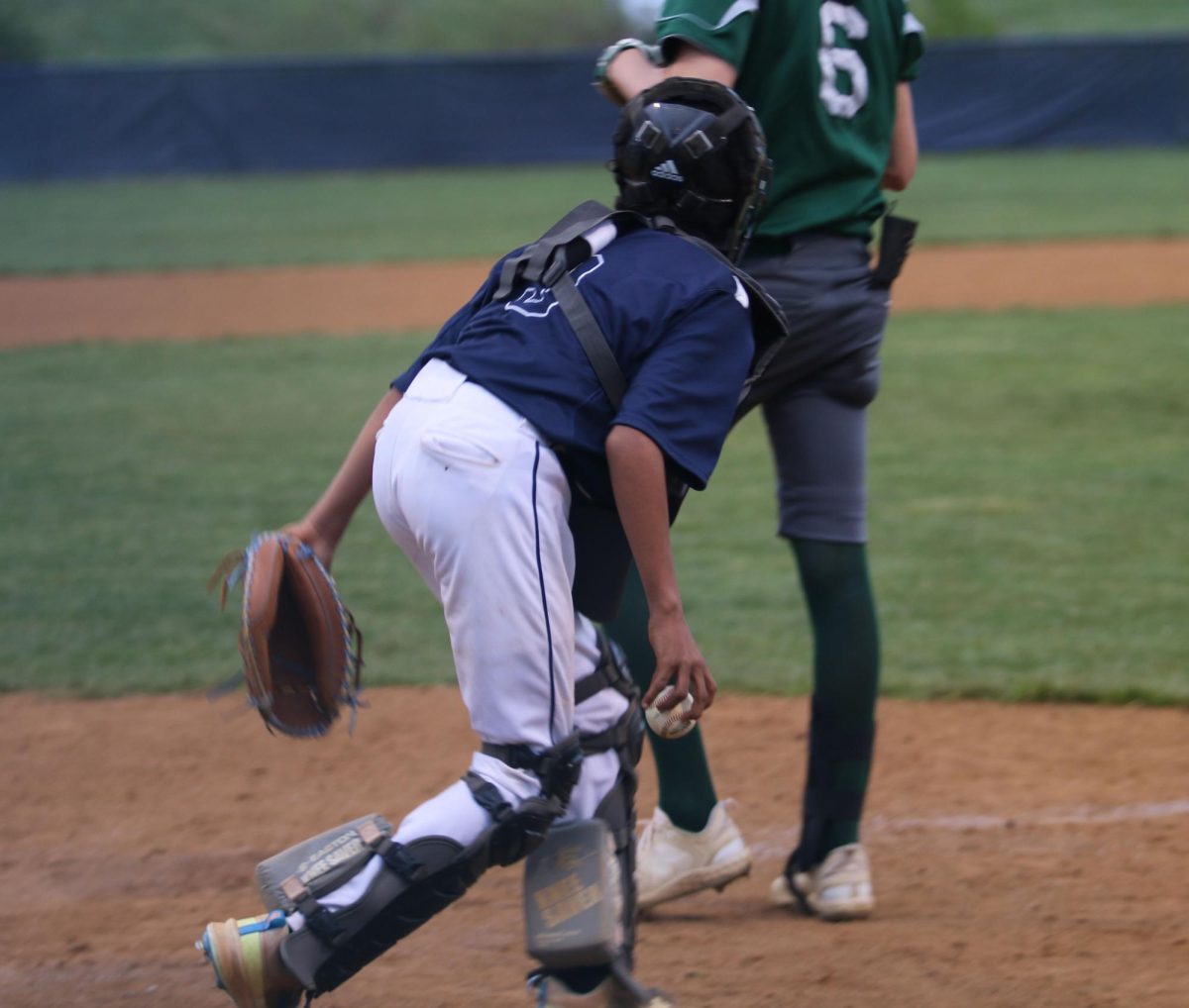 Eighth grader Xavier Perry calls the play