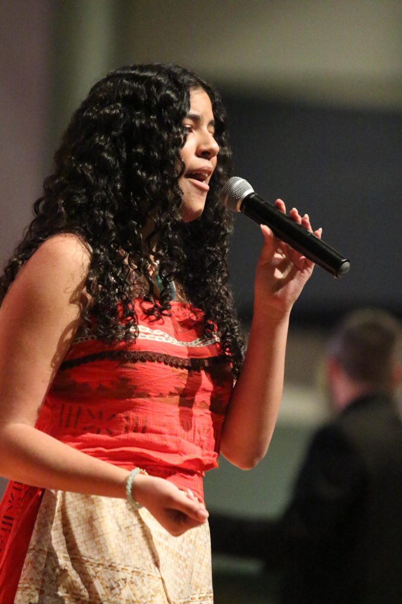 Jireh Perez singing at tiny tots playing as Moana. "This is one of the things I really love doing as a part of symphonic band".