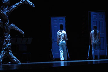 The doors are meant to symbolize the disconnect between generations, since they can separate people when closed, but connect when opened.