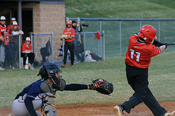 Senior Johan Feliz is guarding the plate with precision and power.