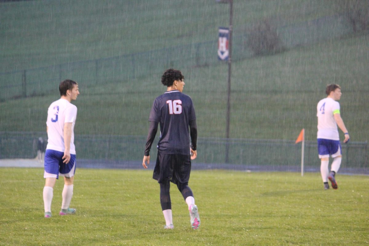 Sophomore Danny Ayala-Gallegos on the field.	