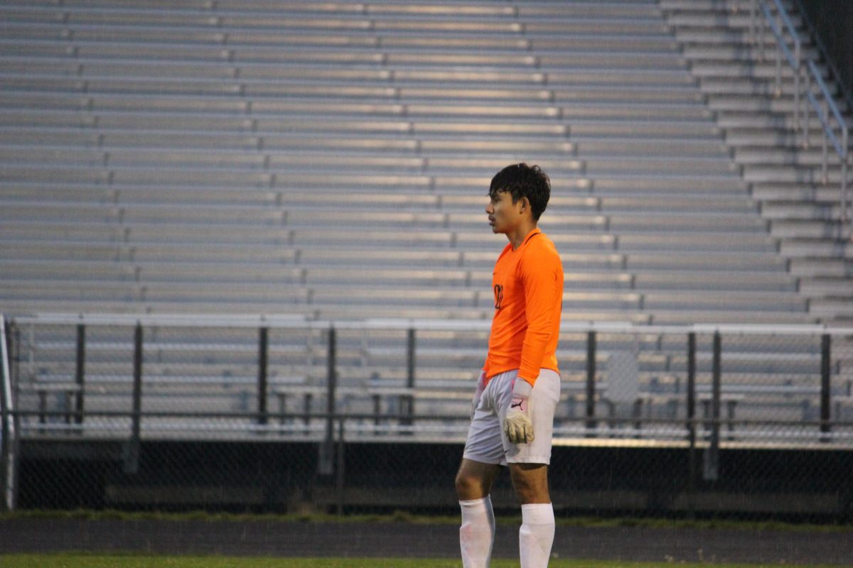 Senior Adolfo Rivera Rivas waiting to defend.