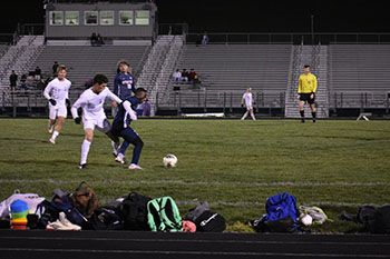 Senior Wilondja Boukyalza steals ball from defender.