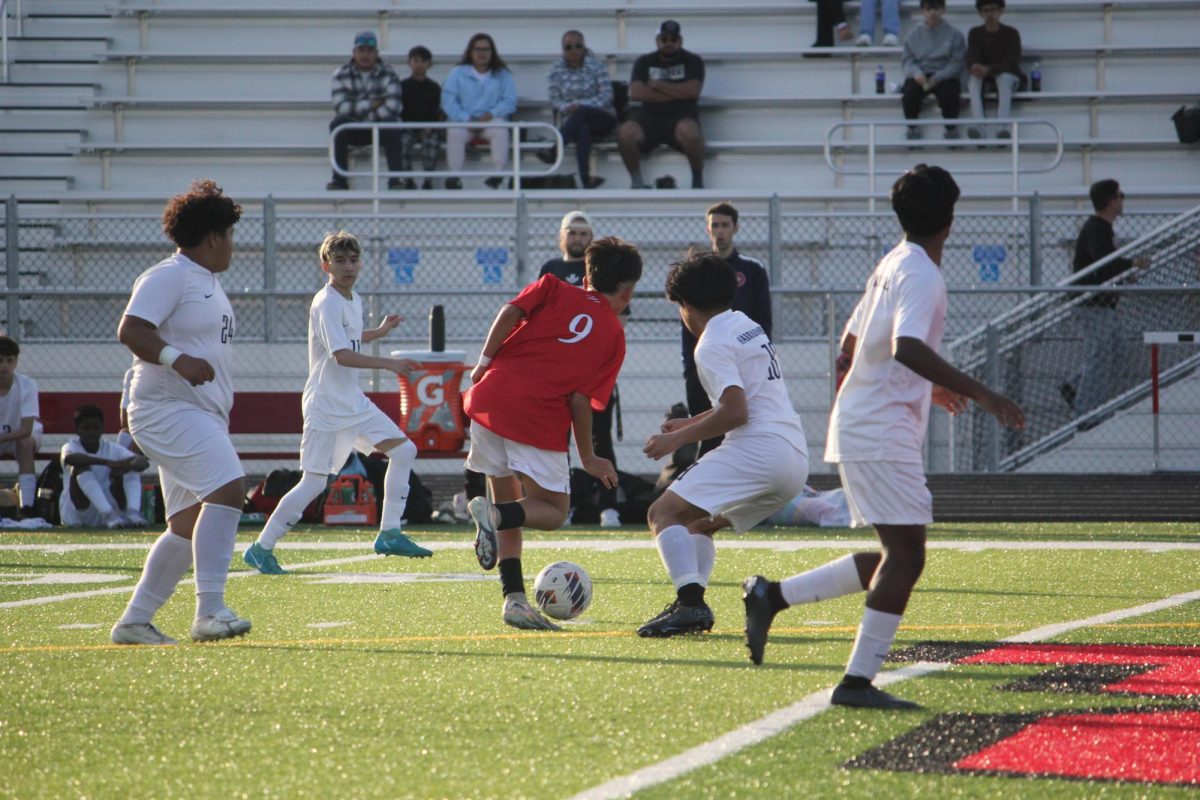 Players attempting to attack the opponent.