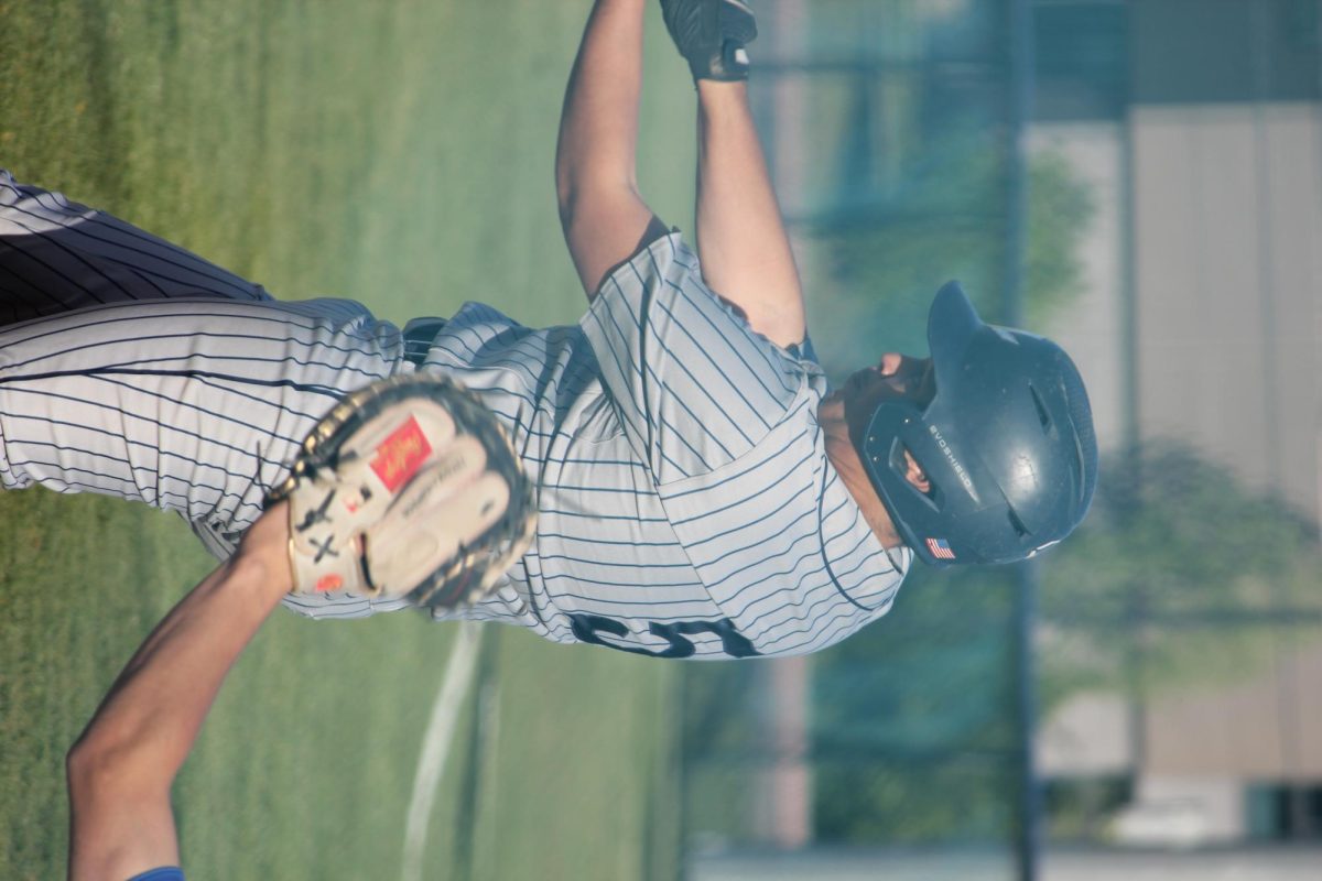 Junior Christian Torres Garcia unleashes a powerful swing, eyes locked on the ball.
The bat cuts through the zone with force and focus, aiming to drive it deep. A rising offensive threat for the Blue Streaks, Christian brings intensity to every at-bat.