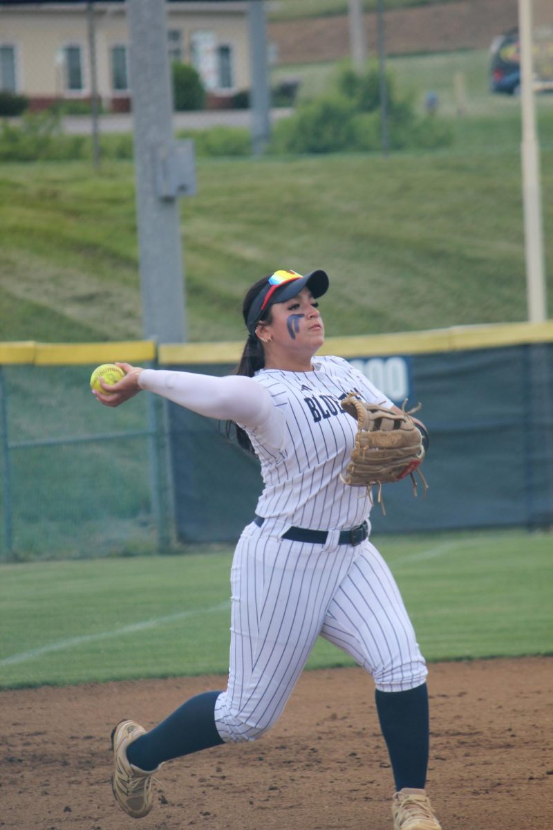 Kayli Alvarado played the line at third like a pro, scooping a hot shot and making a perfect throw across the diamond. Nothing gets by her. HHS is built on defense like this.