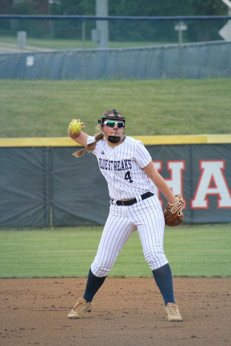 Jordyn Byler flashed the leather at shortstop, making back-to-back web gems. She's the anchor of the infield, reading hitters like a book. The Blue Streaks count on her instincts every inning.