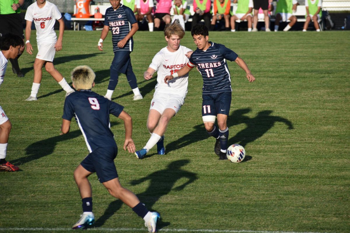 Senior Izaak Gonzalez guarding the ball