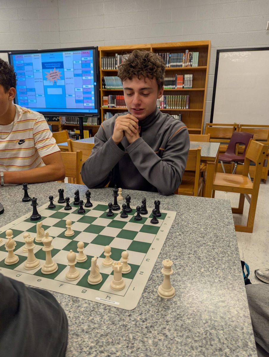 Marusich assesses his position on the board.