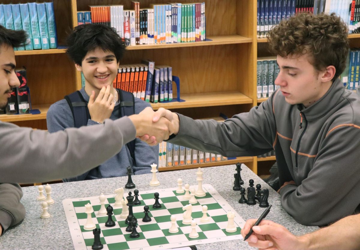 Senior Darian Aland loses to Daniel Marusich, crowning Marusich the winner of the tournament.