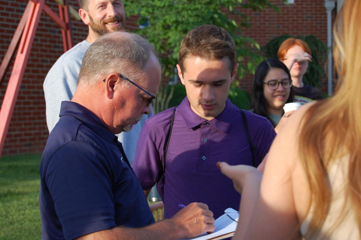 Senior Joshua Nafziger gets checked off. Your awesome josh.