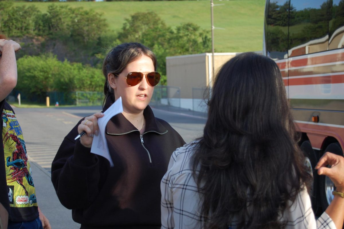 Mrs. Pittington guides the chaperons for this trip.