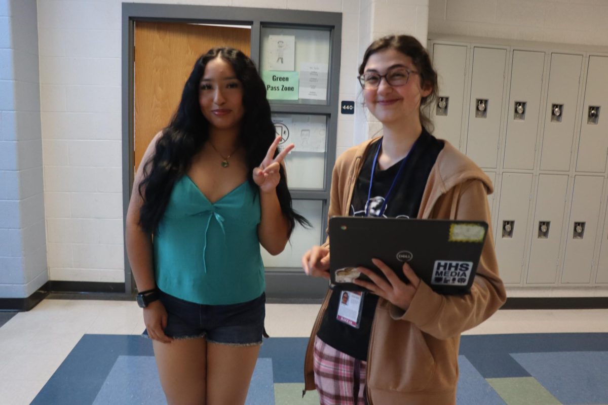 Sophomore Katie Bush interviews Junior Katherine Villatoro Benitez about her summer plans.
