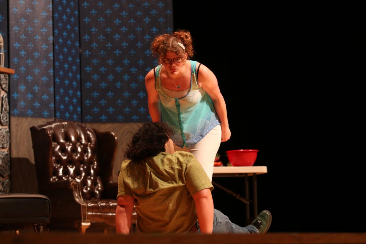 Junior Claire Keller acts as her role in the annual spring play.