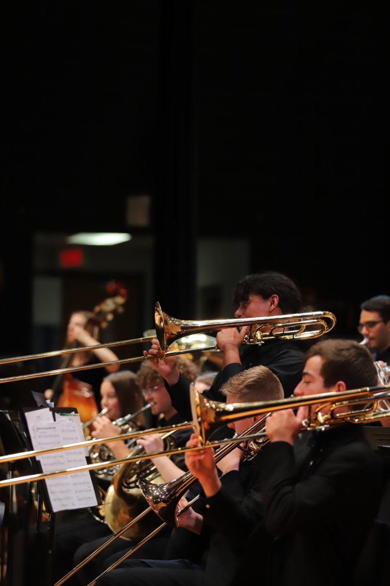 Dominic Rodriguez playing at his last jazz band concert. "I am sad to be leaving but excited at the same time".