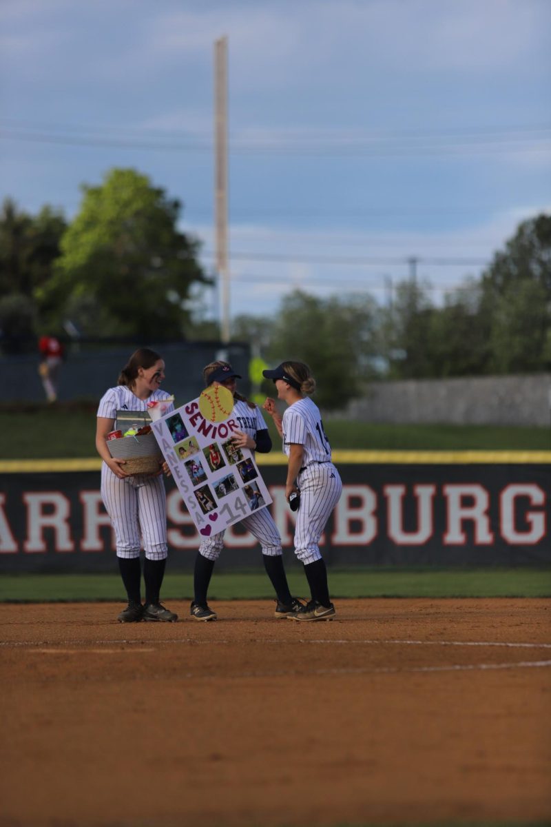 Vanessa Santiago-Ortiz seeing the poster her teammates made for her. "These girls have grown so much I am so proud of them".