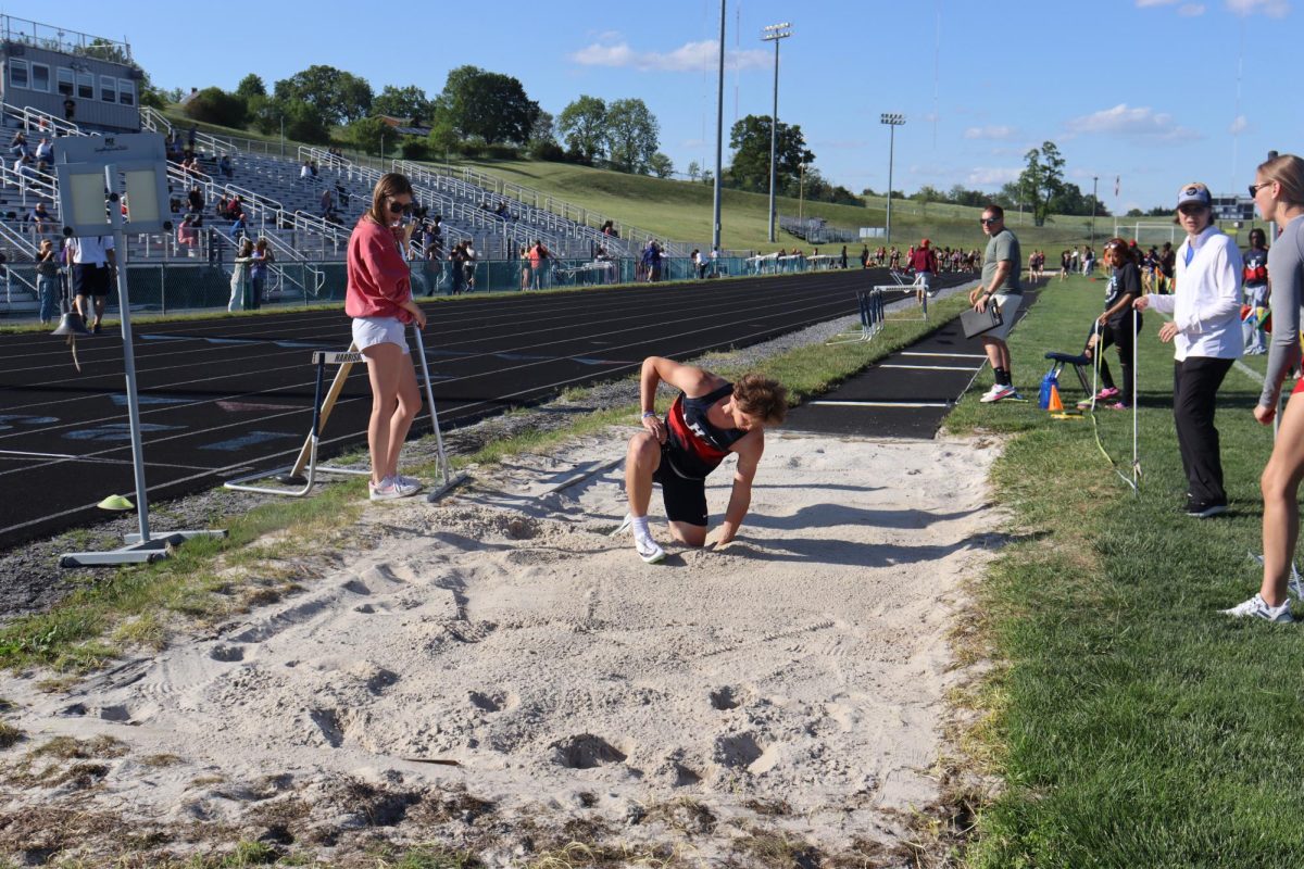 Lucas landing his jump.