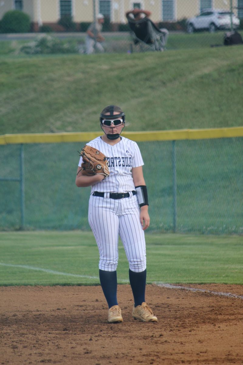Jordyn Byler is a sophomore on varsity. While she could have stayed down on JV another year, she shows why she is part of this team while playing softball. 