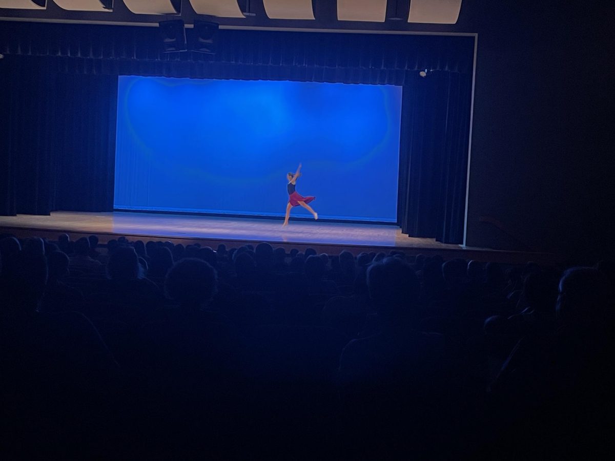 student starts group dance