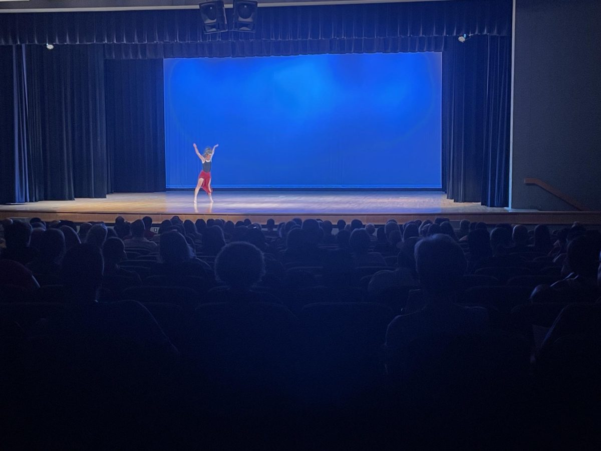 student dances