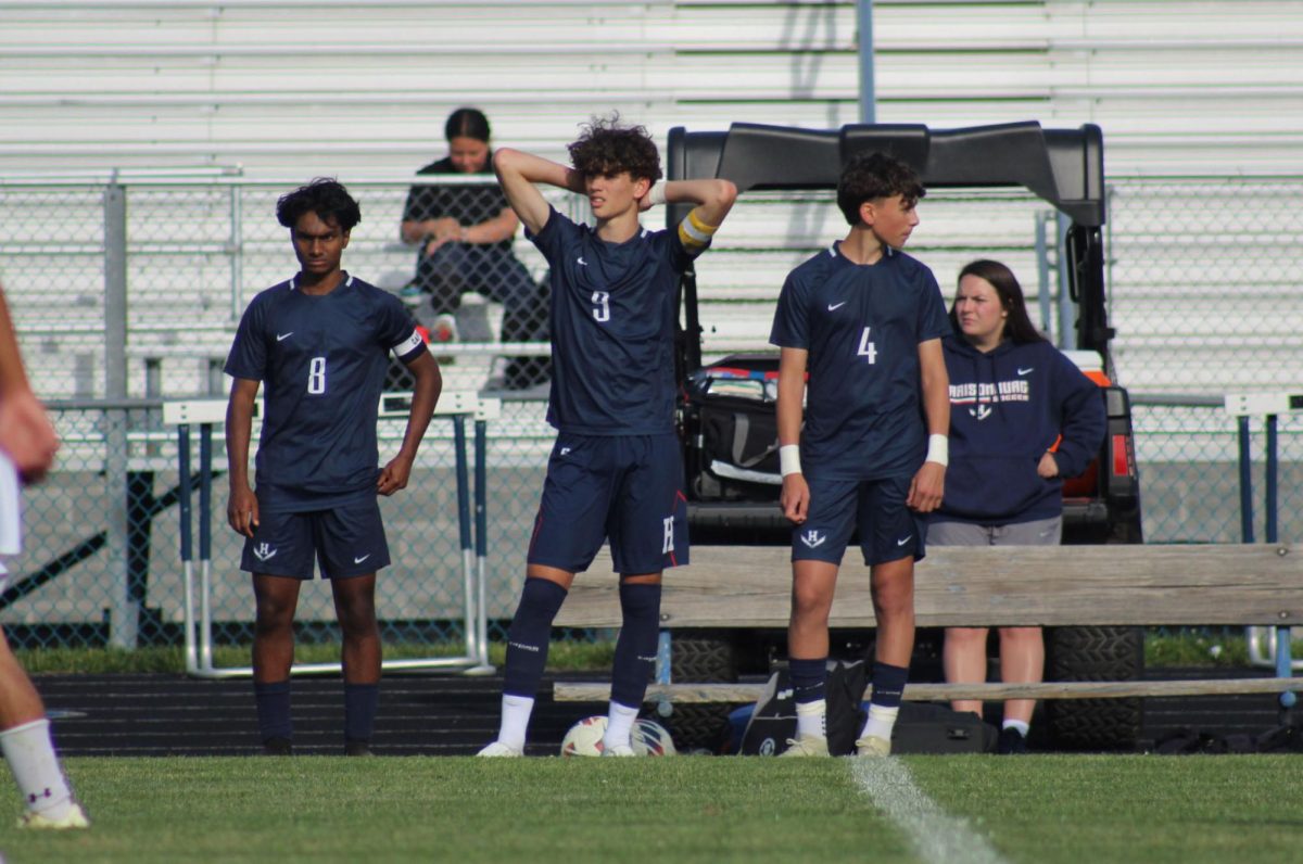 Players get ready to sub in.