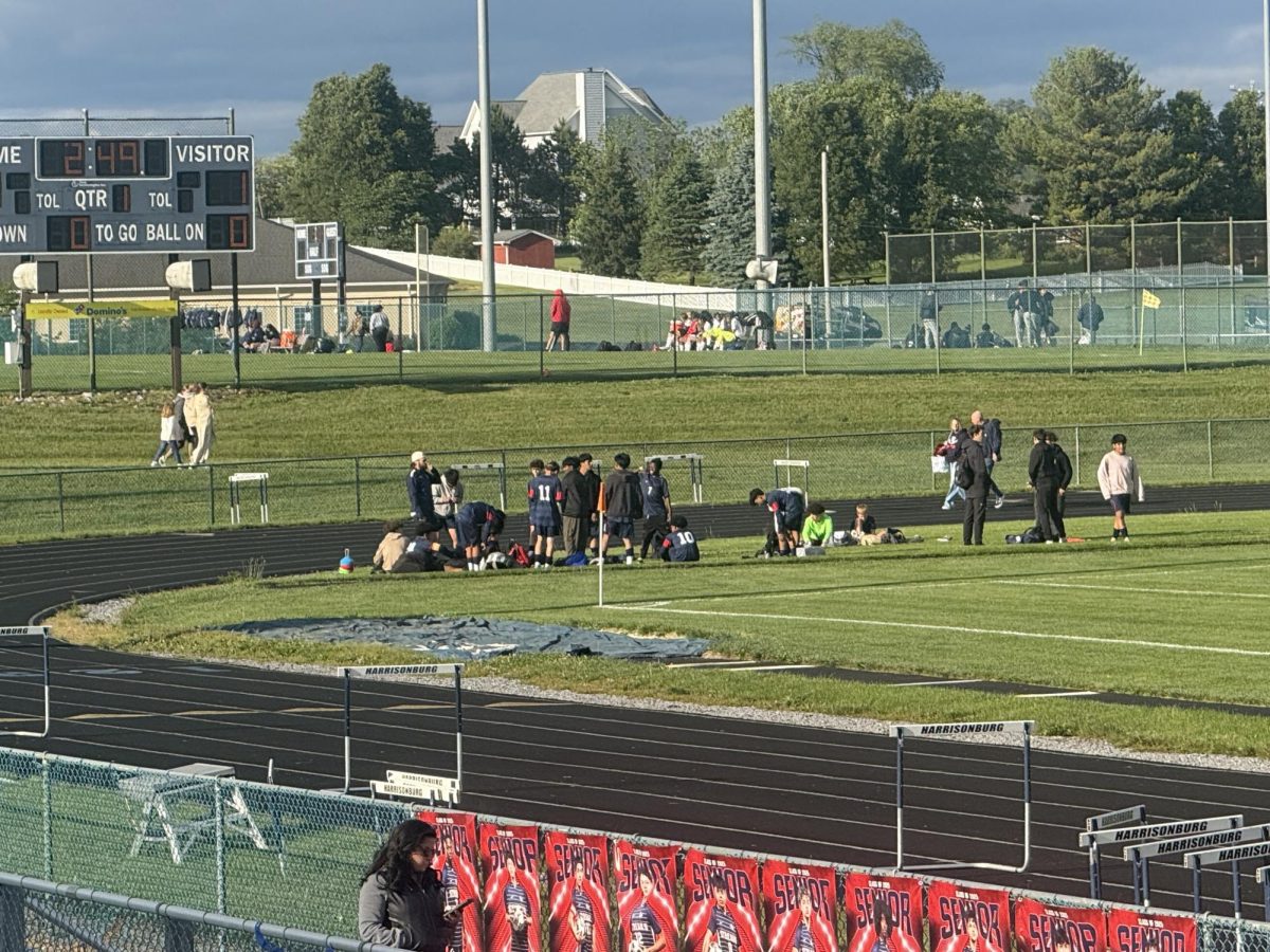 Jv teams gets ready to start warm ups