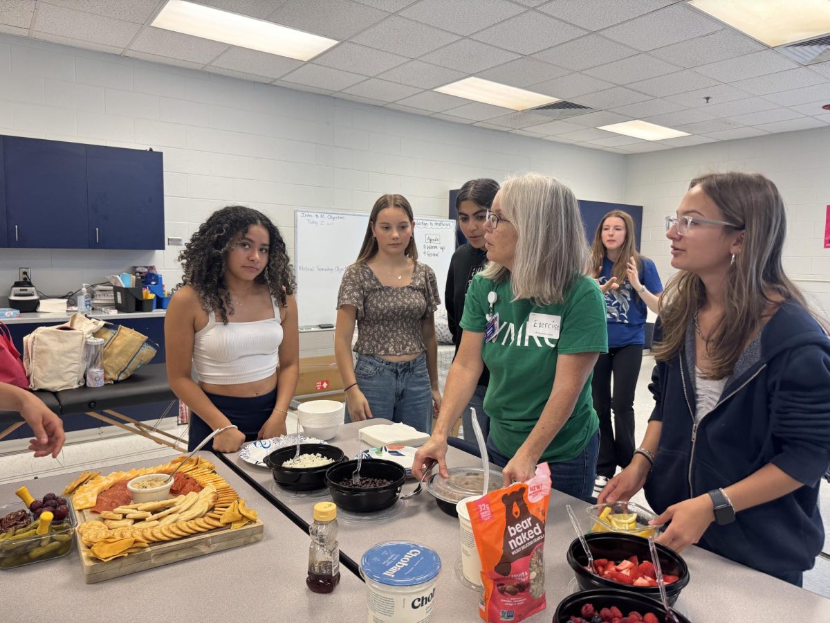 Intro to Healthcare brought food for their nutrition unit. 