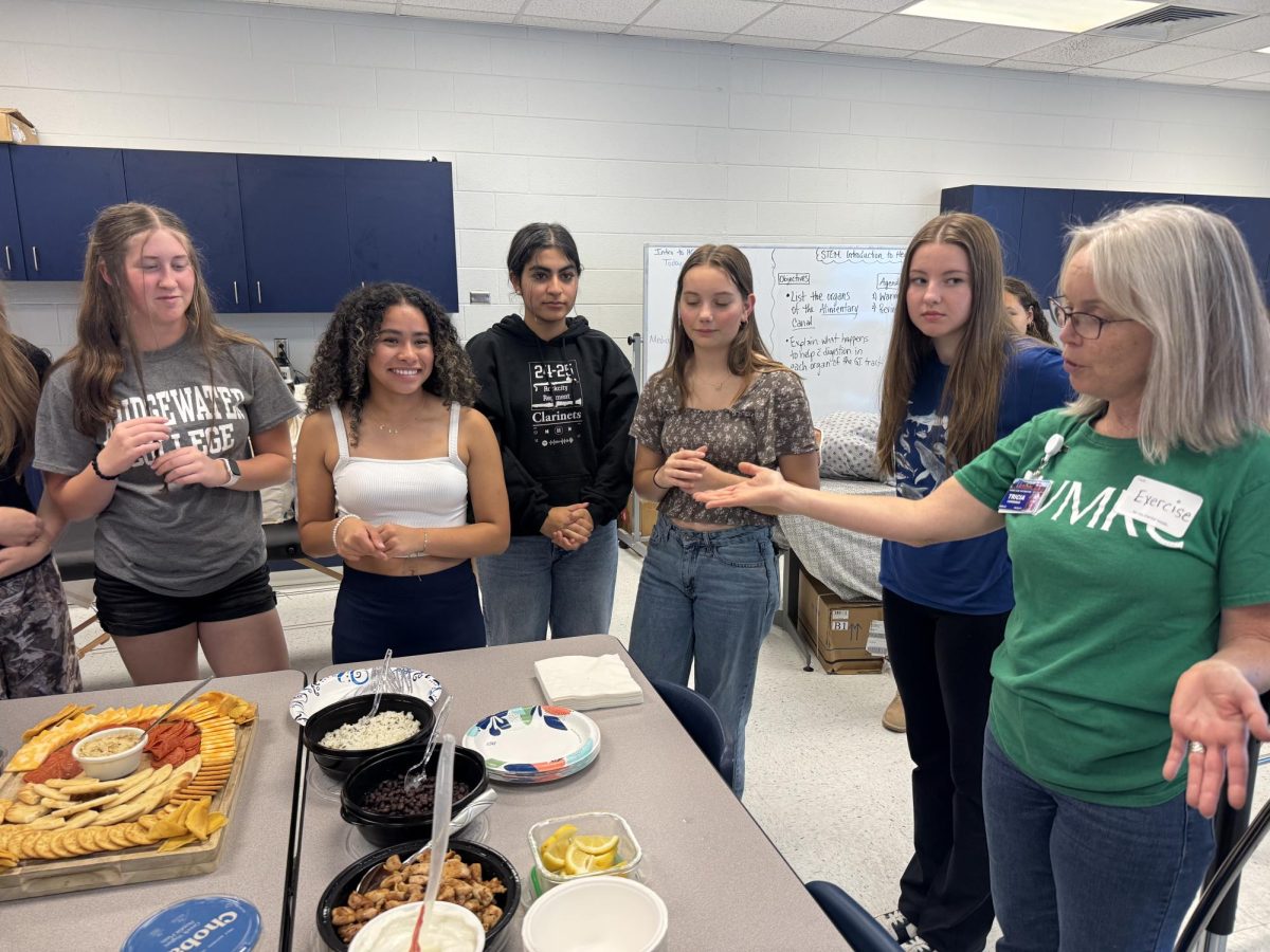 Intro to Healthcare brought food for their nutrition unit. 