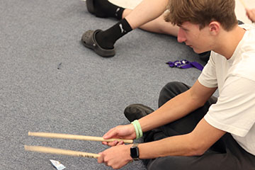 Oliver Howdyshell practicing his skills.