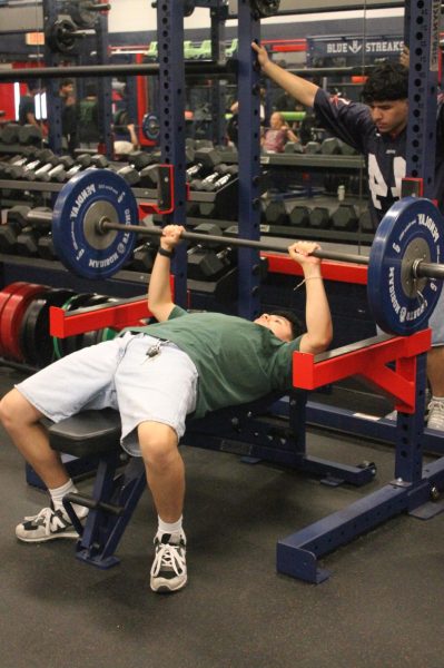 Students weight training