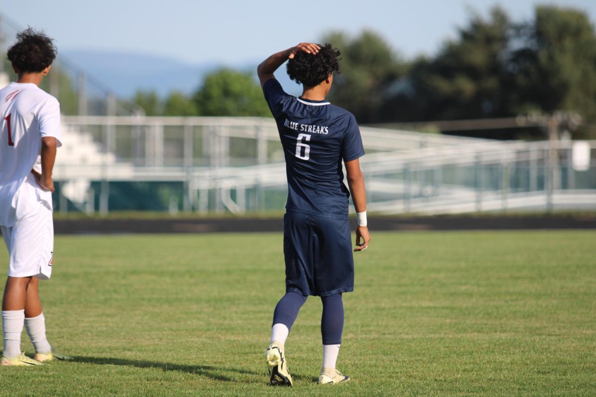 Eighth grader Michael Hernandez on the field.