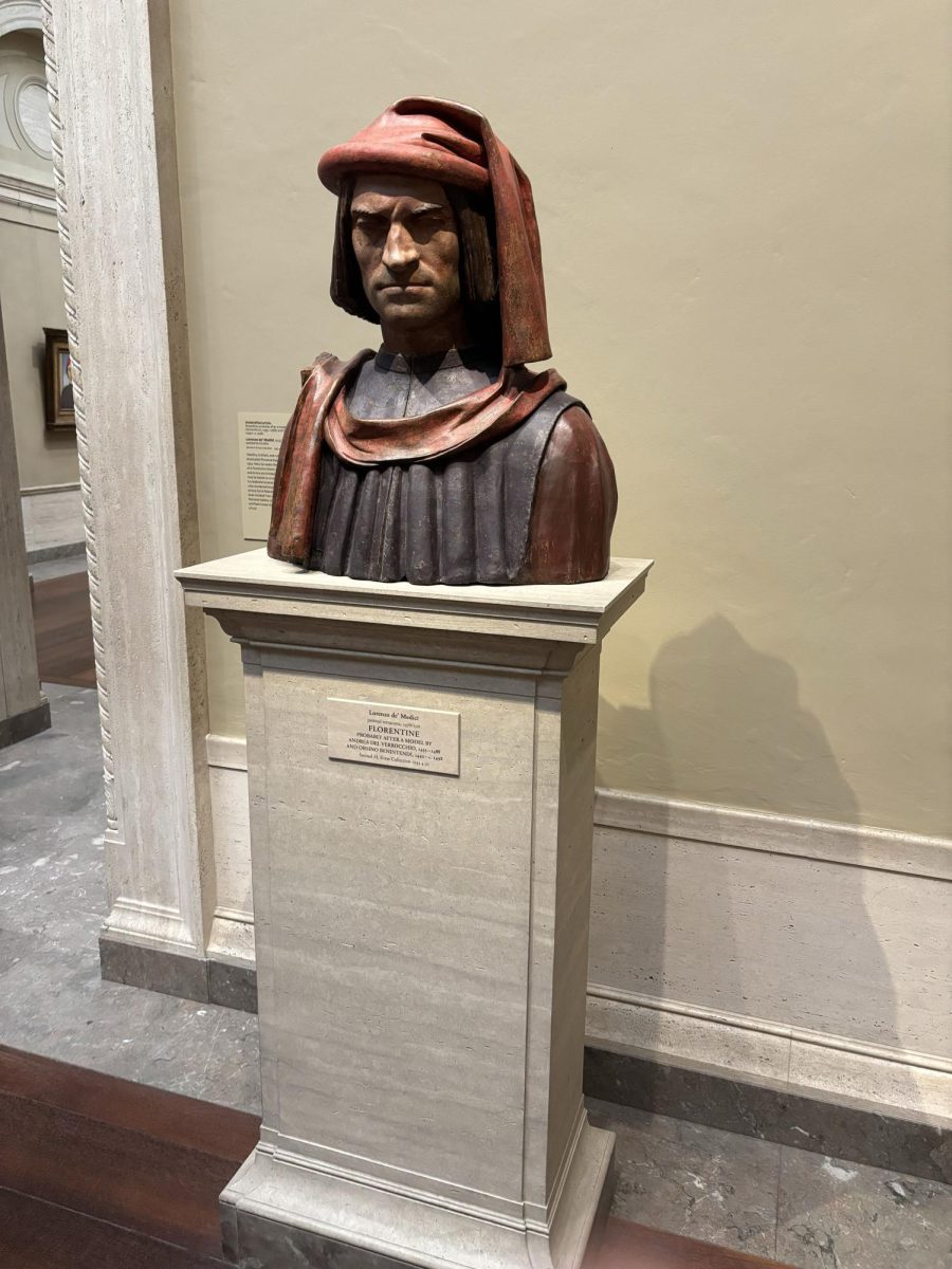 Sculpture of Italian Patron, Lorenzo De Medici. Known for his patronage of Leonardo Da Vinci