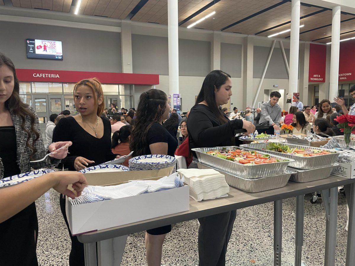 Seniors get up first for their food. 