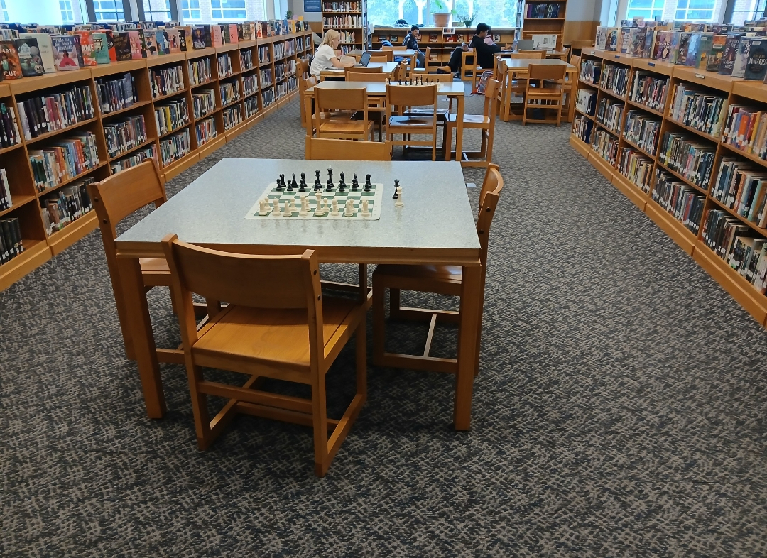 Harrisonburg High librarians make sure to have tables in between bookshelves with the game chess on top of the tables. This game has gotten quite popular over the years, as students constantly come to the library to compete with others, which gives students plans for the future. “Yeah, I love playing chess with my friends, honestly I think I'll keep playing when I'm older too.” Hazhir Qadir said.