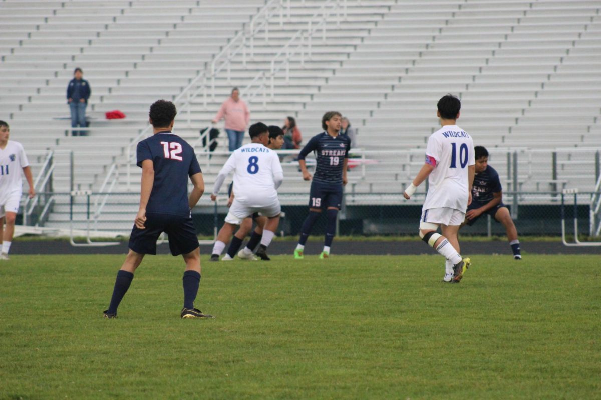 Senior Christ Galvez is at a open position to receive the ball.