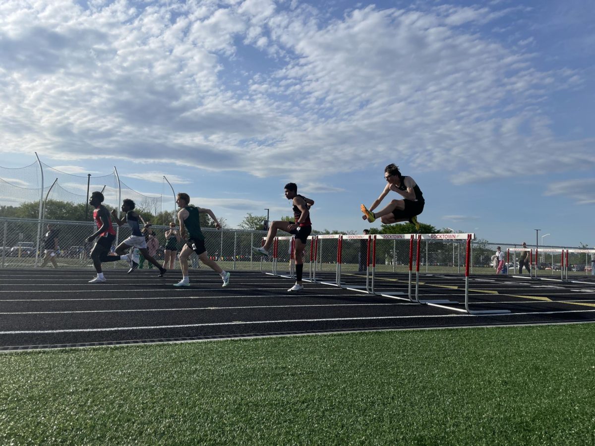 Sophomore Awot Embaye runs the 100 meter with hurdles. 