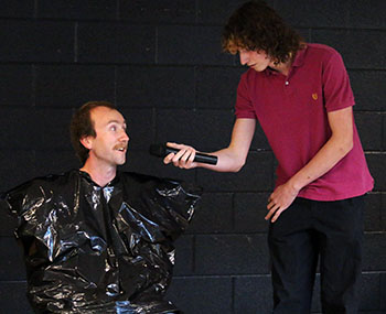 Matthew Denlinger is interviewed about his impending doom by Ell Norment.