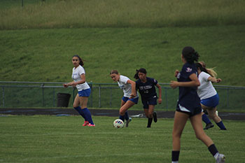 Freshman Adamari Soto Huerta is keeping up with the ball.