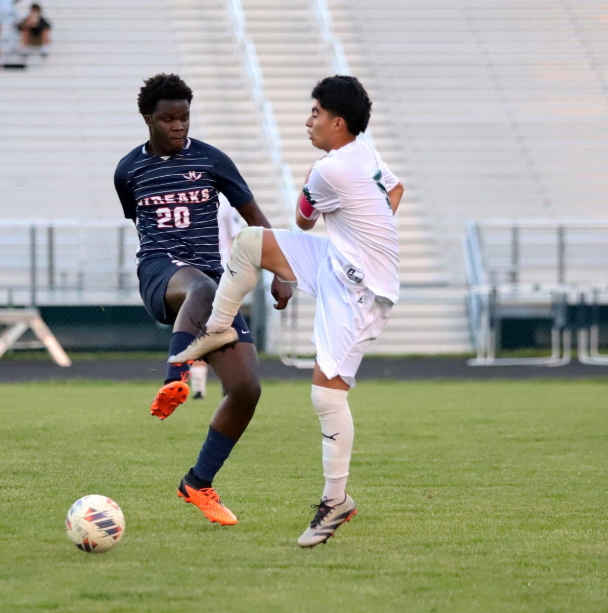 Junior Prince Mukambirwa getting the ball.